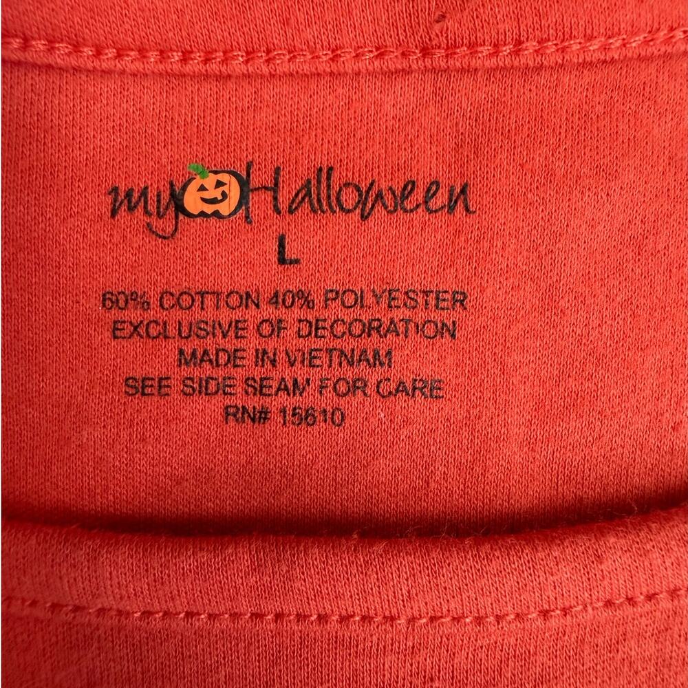 My Halloween Orange, Embroidered/Beaded Thanksgiving Shirt- L - Picture 4 of 9